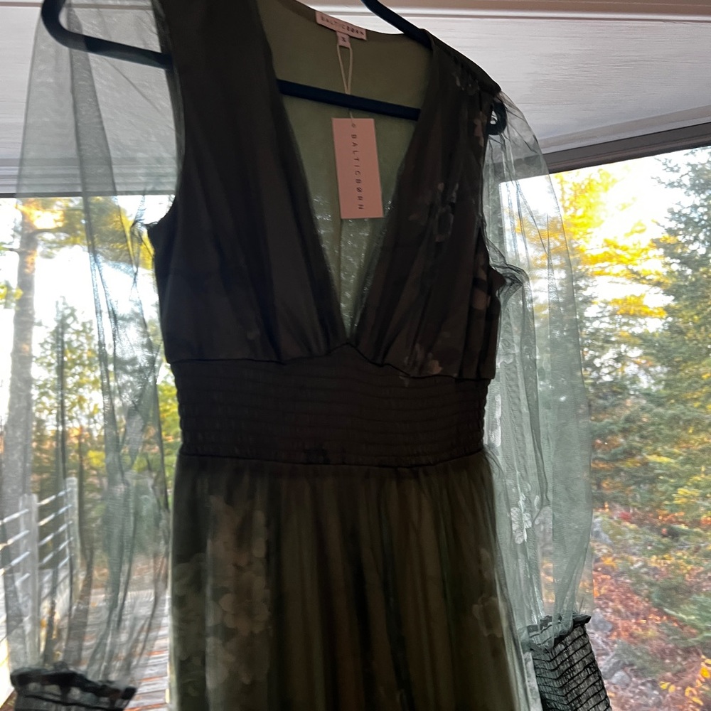 Baltic Born Sage Green Floral Long Sleeve Dress - Picture 5 of 11
